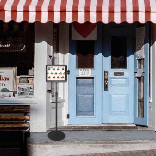 2PACK Sign Stand Holder 8.5¡¿11-Inch Adjustable Floor Standing Poster Stand with Heavy Duty Base for School Church Business Show,Black