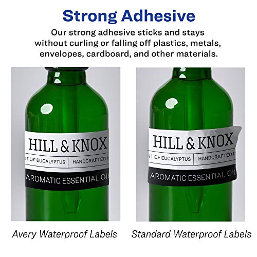 Avery Durable Waterproof Rectangle Labels, Sure Feed Technology, Print-to-The-Edge, 2" x 3", 400 Total, Oil and Tear-Resistant, Waterproof, Laser/Pigment-Based Inkjet Printable
