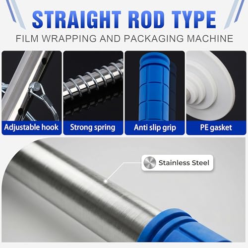 Long Handle Pallet Stretch Wrap Dispenser, Dispenser for Film Width