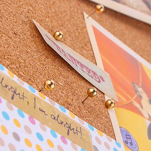 Yalis Retro Gold Map Push Pins 1/8 Inch, 200 Count – Corkboard Tacks