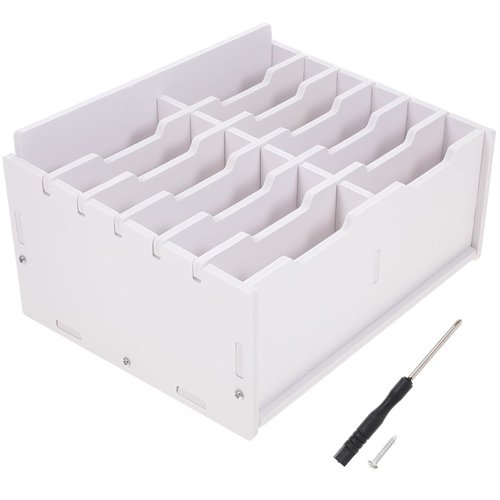 Desk Drawer Organizer Bamboo Wood Organizer Tray Desktop Cell Phone Divider and Storage Containers with Compartments for Kitchen Bathroom Office Desk Makeup Jewelry Utensils 12 Gird Box