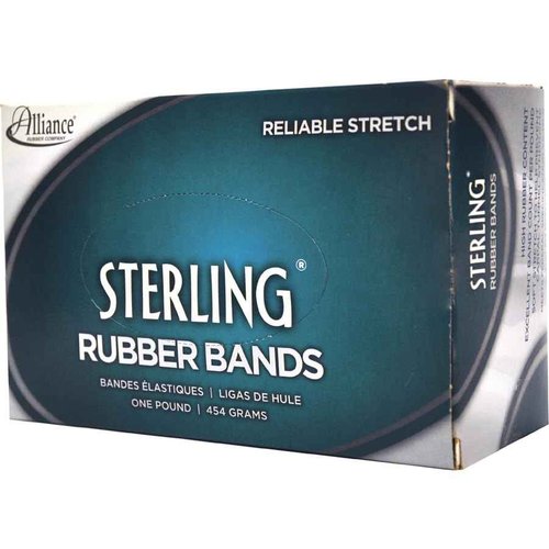 Alliance Rubber 24645 Sterling Rubber Bands Size #64, 1 lb Box Contains Approx. 425 Bands (3 1/2 x 1/4-Inches, Natural Crepe) Beige (Pack of 10)