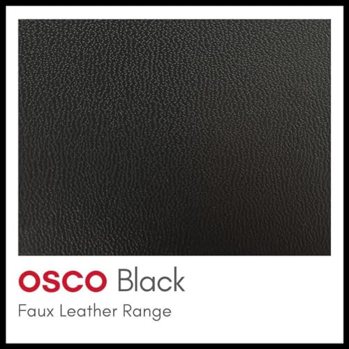 OSCO Black Faux Leather Letter Holder | Mail Sorter | Post Rack | Envelope Organiser | Document Stand | Desk File Storage | Display Slots | H14 x W17.5 D10 cm |