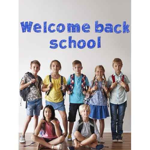 237 Pcs Glitter Bulletin Board Letters, Numbers and Punctuation, Poster Board Letters Alphabet Cut Out Cardboard Letters Accessories for Classroom Display Decorating Supplies 4inch (Blue)