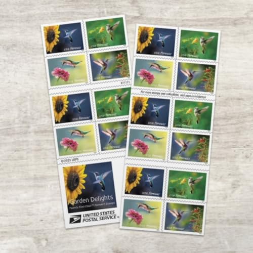 US Postal Service Garden Delights Booklet of 20 First-Class Forever Postage Stamps