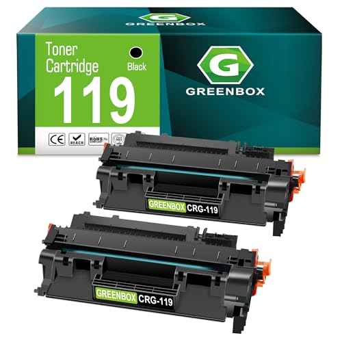 GREENBOX 119 Black Toner Cartridge Replacement for Canon 119 3479B001 Toner Cartridge for imageCLASS MF6160dw MF414dw MF5950dw MF5880dn MF5850dn MF416dw LBP253dw LBP6300dn MF5960dn Printer, 2-Pack