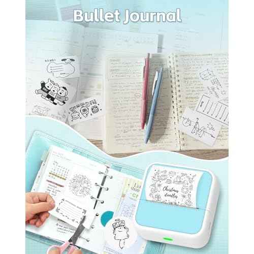 Sticker Printer - Printpods Mini Printer with Stickers, Print Pod, Bluetooth Inkless Printers, Sticker Maker, Portable Thermal Printer for iphone, Impresora Port?til for Notes, Journal, DIY, Kids Gift