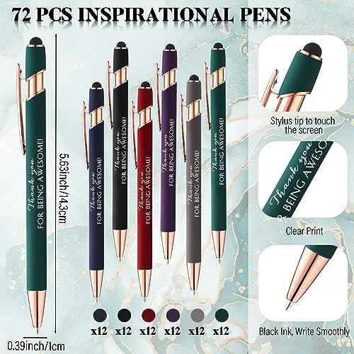 Kosiz 144 Pcs Employee Appreciation Gifts Bulk Inspirational Journal Notebooks and Pen Set Motivational Notebooks Thank You Pens Dietary Week Gifts for Staff Nurse Case Management Team Women