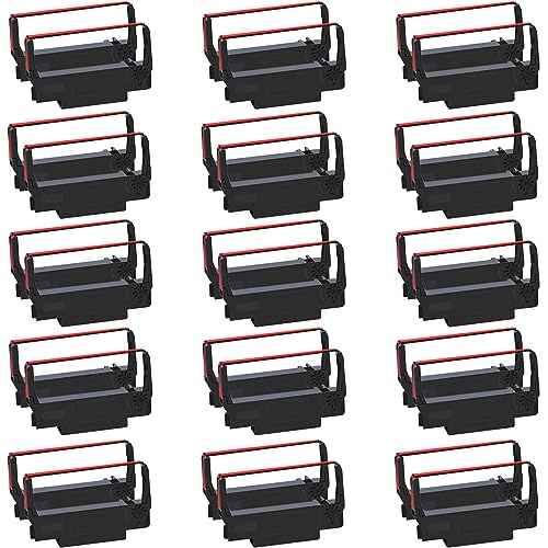 30 Pack ERC30 ERC30 Black and Red ERC-30 ERC30/34/38 red and Black Ribbon Compatible with Epson TM-U220 M188B ERC 30 ERC34 ERC-38 NK506 Printer(Individually Packaged)