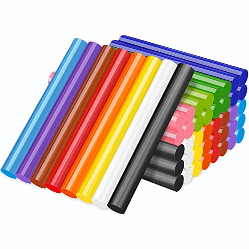 Manarty 48 Pcs Colored Hot Glue Sticks 0.43 x 4