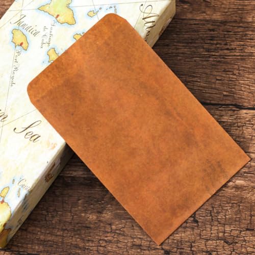 DIYEAH 12pcs Retro Kraft Paper Envelopes Brown for Letters & Postcards