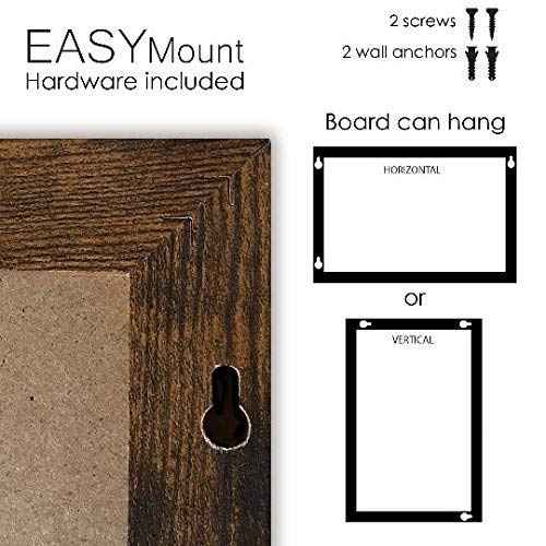 Loddie Doddie Chalkboard Calendar & Sign - 18 x 22 in. Rustic Wood Frame - Stain Resistant Surface & Magnetic Finish - Wall-Mount Chalk Board for Kitchen, Office & Kids