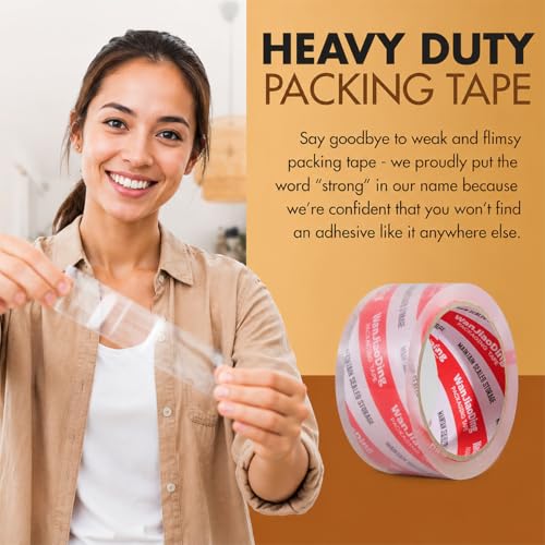 WanJiaoDing Heavy Duty Clear Packing Tape Refill Roll 1.88" x 60 Yards for Moving & Shipping – 1 Roll
