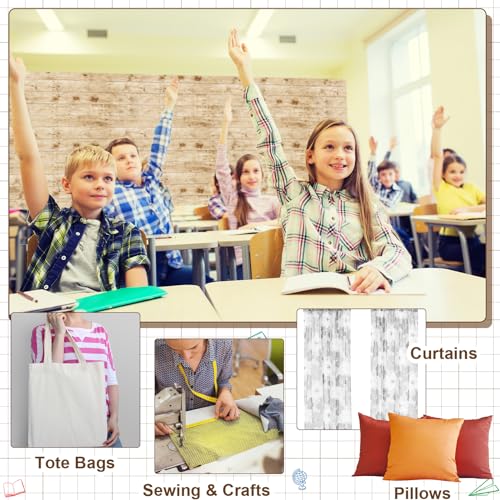 Mindsoft Rustic Wood Bulletin Board Paper 48x107 Inches for Classroom and Decor