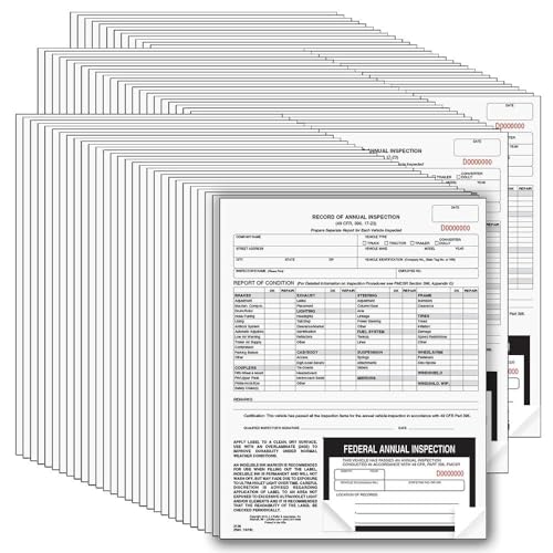 J. J. Keller 100-Pack Annual Inspection Forms & Decals