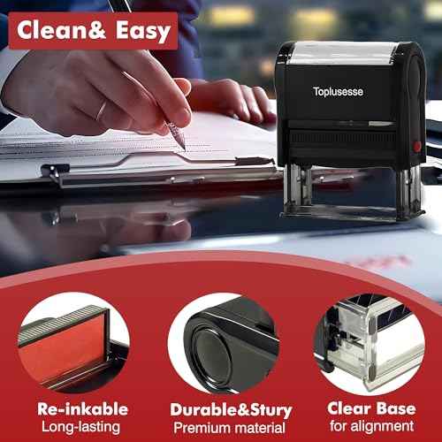 Please Sign and Return Stamp Self Inking Rubber Business Stamp Office Self Inking Return to Sender Message Stamp Office Supplies- Red Ink