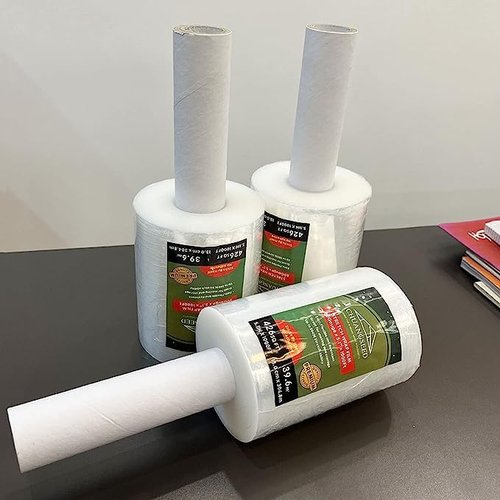 4-Pack Industrial Mini Clear Stretch Wrap Film 80 Gauge 5.1" 1000ft for Pallet Wrap, Durable Self-Adhering Packing, Moving, Packaging, Heavy Duty Shrink Film Chuangseed