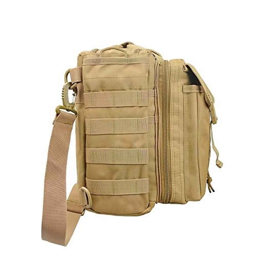 Tactical Briefcase, tactical computer bag 14.1" 15.6 In Men's Military Laptop Messenger Multifunction Briefcase for Men (Khaki-15.6 Inch)