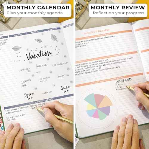 Clever Fox Planner PRO 2nd Edition ? Undated Weekly Agenda Planner for Setting Goals, Tasks & Time Management ? Life Organizer with To-do Lists & Habit Trackers ? Large, 8.5x11¡È (Forest Green)