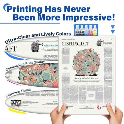 502 Ink Refill Bottles for Ecotank ET-2760 ET-4760 ET-2850 ET-3760 ET-3850 ET-4850 ET-2750 ET-4750 ET-3750 ET-3710 ET-3830 ET-15000 ET-3700 ET-2700 ET-2980 ET-2988 Printer 140ml 5 Bottles(2BK C M Y)