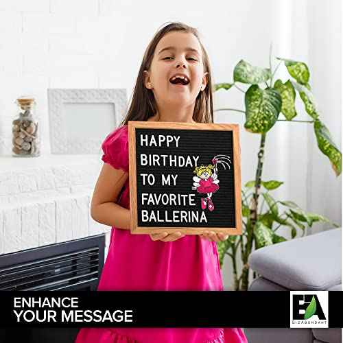 Letter Board Letters - 1 Inch Letters in Organizer Case - Pre-Cut & Sorted Plastic Characters 300 Pieces - Home-Office-School Decor - For Felt Letterboard