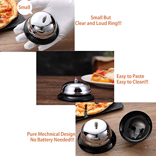 1 Pack Metal Desk Service Bell for Hotel Restaurant Reception Hospital