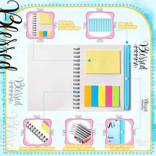 Supervitae 16 Sets Mothers Day Christian Gift Bible Verse Spiral Notebooks with Pen,mother's Day Church Gifts Include Spiral Notebooks with Ballpoint Pen, Prayer Journal Gifts for Mom