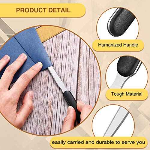 Zonon Office Letter Opener 3 Pcs Stainless Steel Knife Edge Blade Envelope Openers Lightweight Hand Letter Knives Mail Slitter Humanized Grip Handle Staple Removal Tool for Office