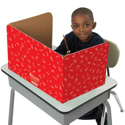 Really Good Stuff Standard Privacy Shields Set of 12, Blue, Red & Green in Matte. Enhance Focus and Create a Distraction-Free Learning Environment, Desk Dividers Perfect for The Classroom