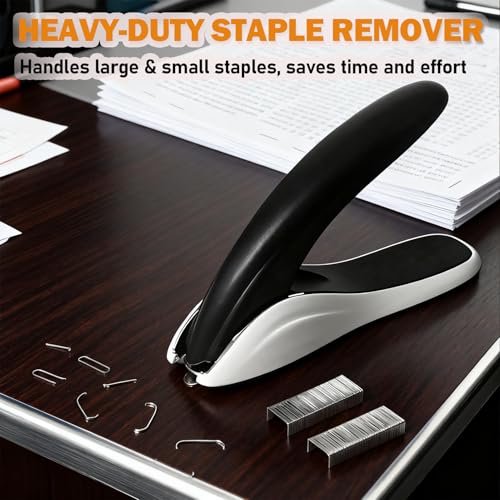 Auterflym Staple Remover & Puller – 2-Pack, Ergonomic, Tear-Free Paper Protection