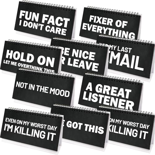 Funny Desk Signs - 30 Reusable Office Accessories for Coworkers, Gift Idea