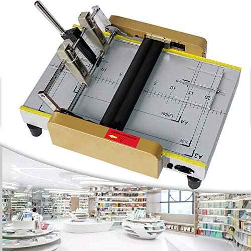 Paper Folding Machine, 11.7" X 16.5" A3 Booklet Making Machine Paper Bookbinding and Folding Booklet Stapling Equipment for Printing Factories and Schools