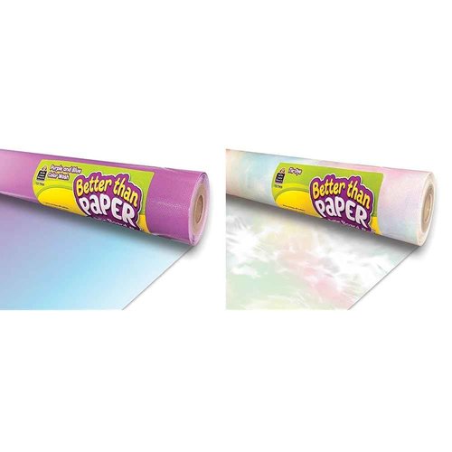 Teacher Created Resources Purple, Blue, and Tie-Dye Color Wash Better Than Paper Bulletin Board Rolls (Set of 2)