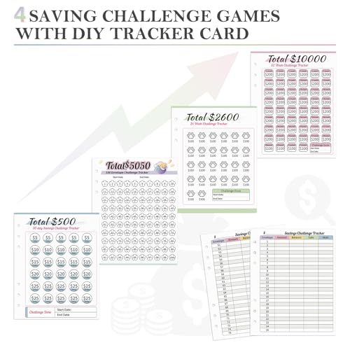 Green Leather Money Saving Challenge Binder with Envelopes - 52 Weeks Budget Planner