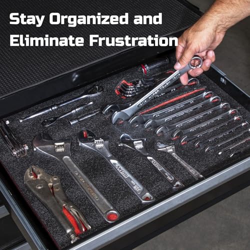Tool Box Foam Organizer 16x12x1.5 inch 4Pack, Kaizen Sheets for Pro