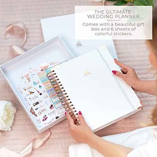 Clever Fox Wedding Planner ? Notebook Organizer for Bride ? Wedding Planning Binder Book with Pockets ? Engagements Gift, 10x11¡È (White)