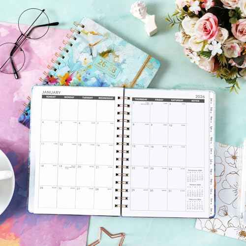 2026-2028 Monthly Planner/Calendar - 3 Year Monthly Planner 2026-2028, January 2026 - December 2028, 6.3" x 8.4", 36-Month Calendar with Tabs, 29 Notes Pages, Hardcover, Inner Pocket - Oil Painting