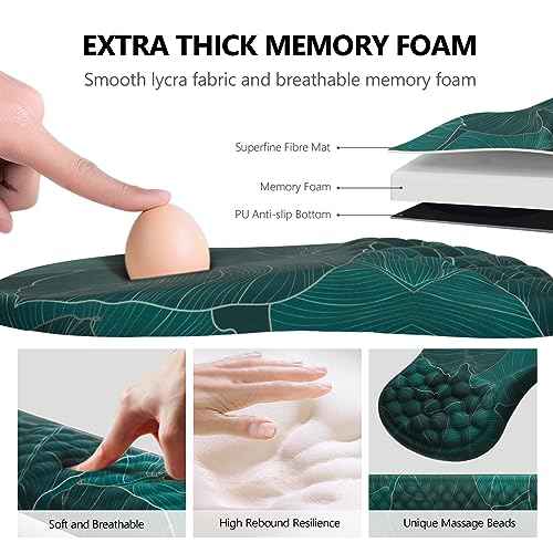 Mouse Pad Wrist Support, Laokiiy 2 in1 Keyboard Wrist Rest+ Ergonomic Mouse Pad, Non-Slip Wrist Rest for Computer Keyboard, Made Easy Typing & Relieve Wrist Pain£¨Banana Leaf Green£©