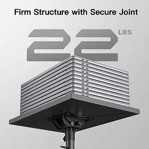 AMADA HOMEFURNISHING Height Adjustable Projector Tripod Stand for 26 to 51 in, Foldable Laptop Tripod Stand, Portable Outdoor Projector Stand for Laptop, Projector, DJ, or Sheet Music-AMPS02
