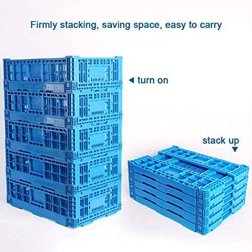 Collapsible Storage Bin Containe£¬43 Liter Transfer box,crate Transit storage of various items (23.6" L x 15.7" W x 7.1" H)