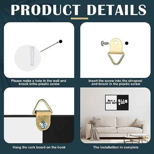 Ireer Framed Bulletin Board 36 x 24 Inches Magnetic Cork and Whiteboard Combo Dry Erase and Cork Board Combo for Wall Mounted Presentation Supplies Home Office School