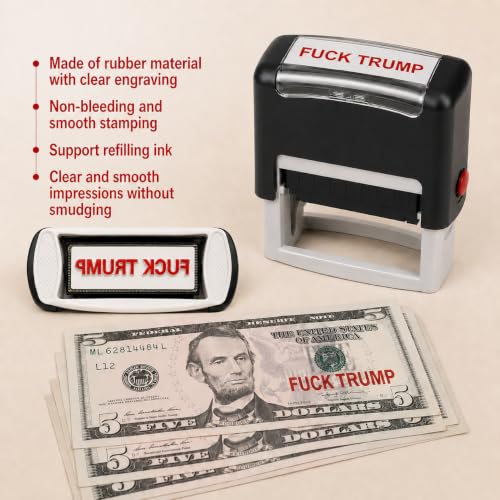 Anti-Trump Rubber Stamp - Self-Inking Political Gag Stamp for Crafts & Signs