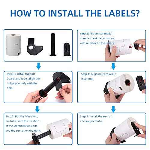 COLORWIING 4" x 6" Shipping Labels Compatible for Brother DK-1241 102mm x 152mm Die-Cut Large White Address Paper Labels, for Brother QL-1110NWB QL-1100 Label Printer (4 Rolls+1 Frame)
