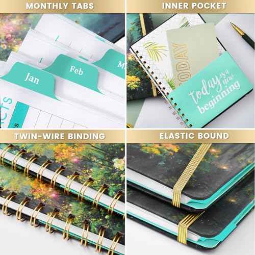 2026 Planner - 2026 Planner Weekly and Monthly, Jan 2026 - Dec 2026, 6.4" x 8.5", Hardcover Calendar Planner for 2026 with Colorful Tabs, Twin-wire Binding, Thick Paper, Back Pocket for Women & Men