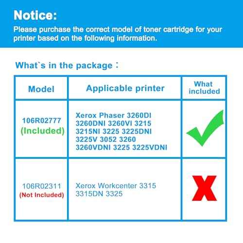 LCL 106R02777 Toner Cartridge Replacement for Xerox 106R02777 Black Toner Cartridge Work with Xerox 3215 3215NI 3225 3225DNI 3225V 3052 3260 3260VDNI Phaser 3260 3260DI 3260DNI 3260VI (Black,2-Pack)