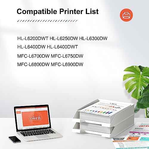 v4ink TN880 Super High Yield Compatible Toner Cartridge Replacement for Brother TN-880 to use with HLL6200DW HLL6200DWT MFCL6700DW HLL6250DW HLL6300DW HLL6400DW MFCL6750DW L6800DW L6900DW Ink 1-Pack