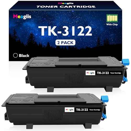 Compatible TK-3122 TK3122 Black Toner Cartridge 2-Pack Replacement for Kyocera TK3122 Toner Compatible for ECOSYS M3550idn M3560idn FS-4200DN Printer (21,500 Pages Yield)