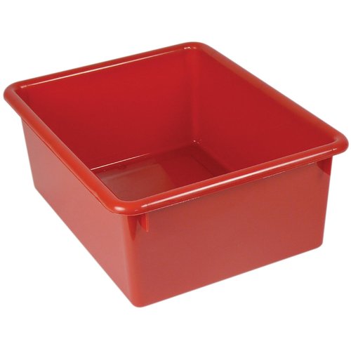 Romanoff Stowaway Letter Box 13.5-inch H x 10.75-inch W Plastic Bin - No Lid, Red (ROM16102)