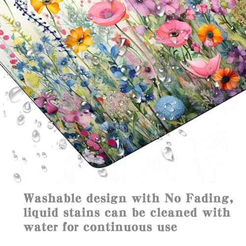 Gorgeous Flowers Plants Mouse Pad,Pink Floral Rose Mouse Pads for Desk,Soft Computer Mouse Mat Cute Mousepad Cloth Computer Mouse Pads for Women,Square Waterproof Non-Slip Rubber Base MousePads