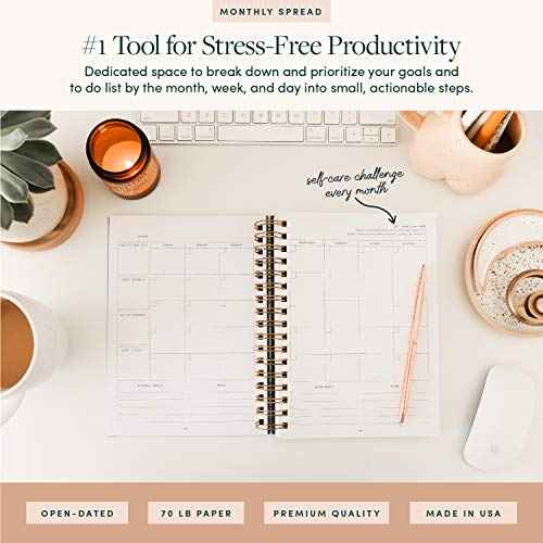The Self-Care Planner by Simple Self - Undated 6 Month Life Planner - Daily, Monthly, Weekly - Focus on Wellness, Productivity, Achieving Goals, and Happiness (Moon, Daily Edition: 6 Months)